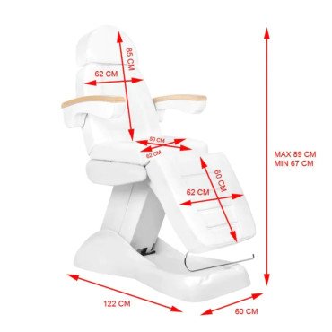 Электрическое косметическое кресло Lux White