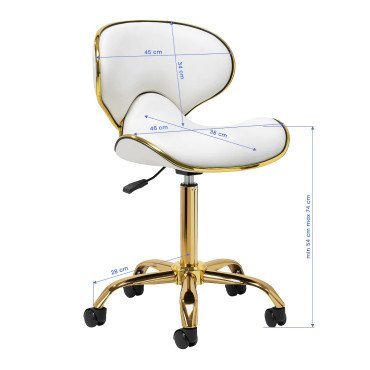 Косметический стул Q-4599G White Косметический стул Q-4599G White