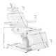 Косметологическое кресло Azzurro 803D White