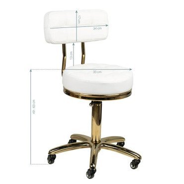 Косметологическое кресло AM-961 Gold White