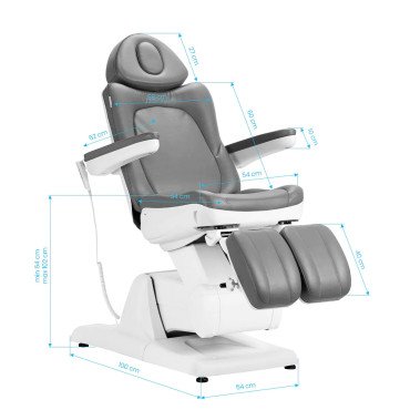 Косметологическое кресло Azzurro 870s Pedi Gray
