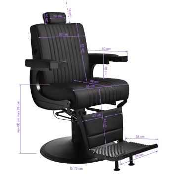 Парикмахерское кресло Gabbiano Levi Black