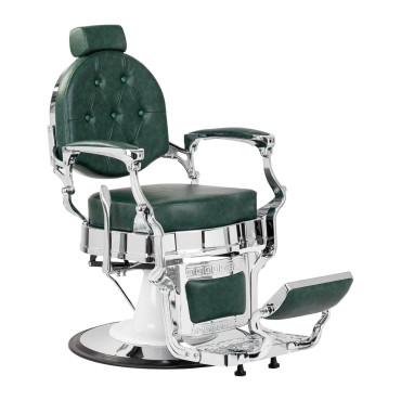 Friziera krēsls Gabbiano President Green Chrome