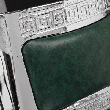 Friziera krēsls Gabbiano President Green Chrome