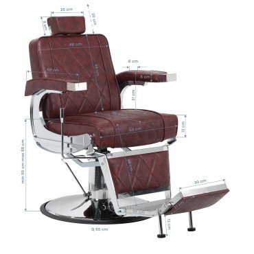 Парикмахерское кресло Hair System BM88066 Burgundy