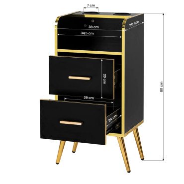 Помощник парикмахера Gabbiano Trix Gold Black