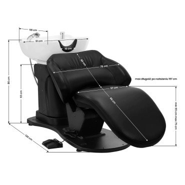 Мойка с креслом Gabbiano Trycho Black