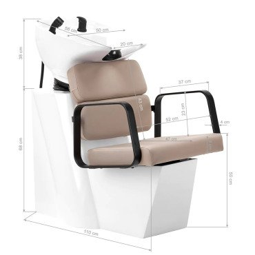 Мойка с креслом Gabbiano Porto-BM Beige