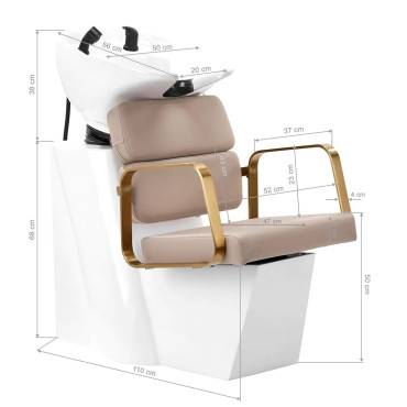 Мойка с креслом Gabbiano Porto-GM Beige