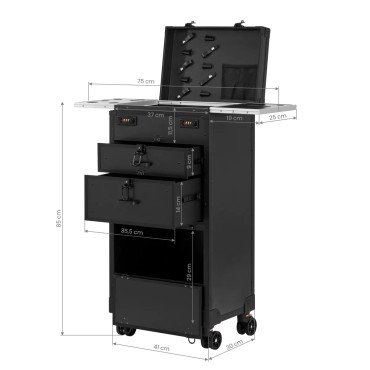 Тележка для парикмахера Gabbiano V21 Black Тележка для парикмахера Gabbiano V21 Black