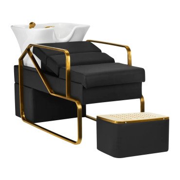Мойка с креслом Gabbiano Emma Black Gold
