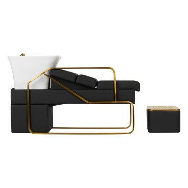 Мойка с креслом Gabbiano Emma Black Gold
