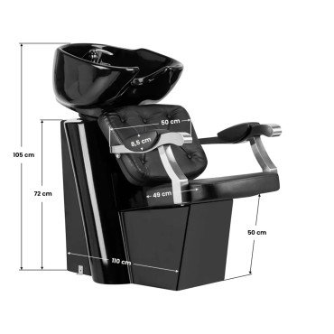 Мойка с креслом Gabbiano Lyon Black