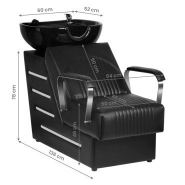 Мойка с креслом Gabbiano Orlean Black