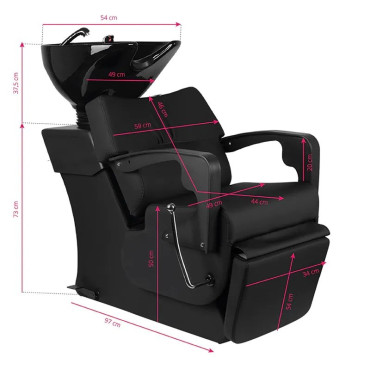 Мойка с креслом Gabbiano C37 Black