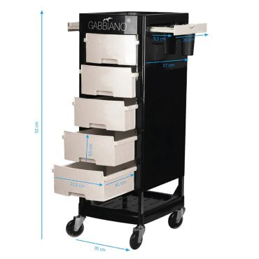 Friziera ratiņi Gabbiano FT65 Black White