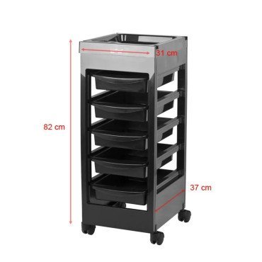 Тележка для парикмахера Gabbiano 048A Black