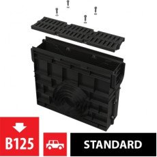 Smilšķērājs drenāžas kanālam AVZ104 ar plastikas rāmi AVZ104R-R402, kompozītmateriāla režģis