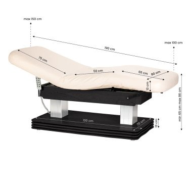 Электрическая косметологическая кушетка Sillon Comfort Cream/Black