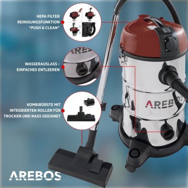 Промышленный пылесос AREBOS 1300 Вт